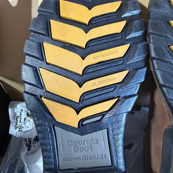 Georgia Boot Eagle One Mens Sz 13W Chelsea Work Boots Soft Toe Brown Waterproof - Picture 12 of 16